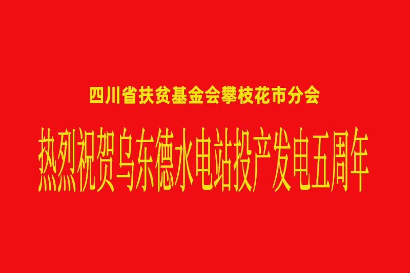 金沙水暖情意深 五載光華照征程 ——四川省扶貧基金會攀枝花市分會熱烈祝賀烏東德水電站投產發(fā)電五周年